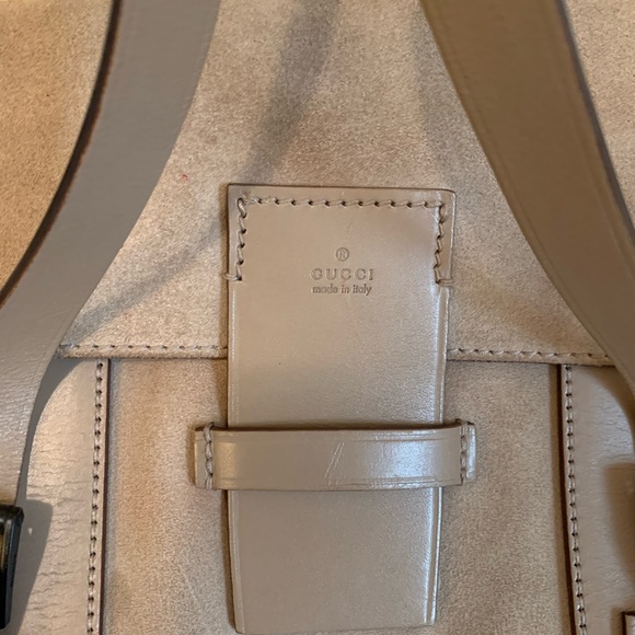 Gucci vintage Beige Suede/Leather bag - Picture 4 of 16